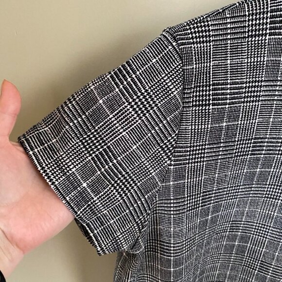 Antistar Black and White Plaid T-Shirt Minidress Large - Picture 3 of 8